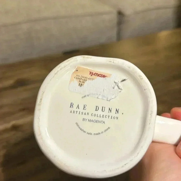 Rae Dunn Coffee/Tea Mug/Cup PATIENCE Ceramic White Black Font “Patience” - Picture 4 of 4